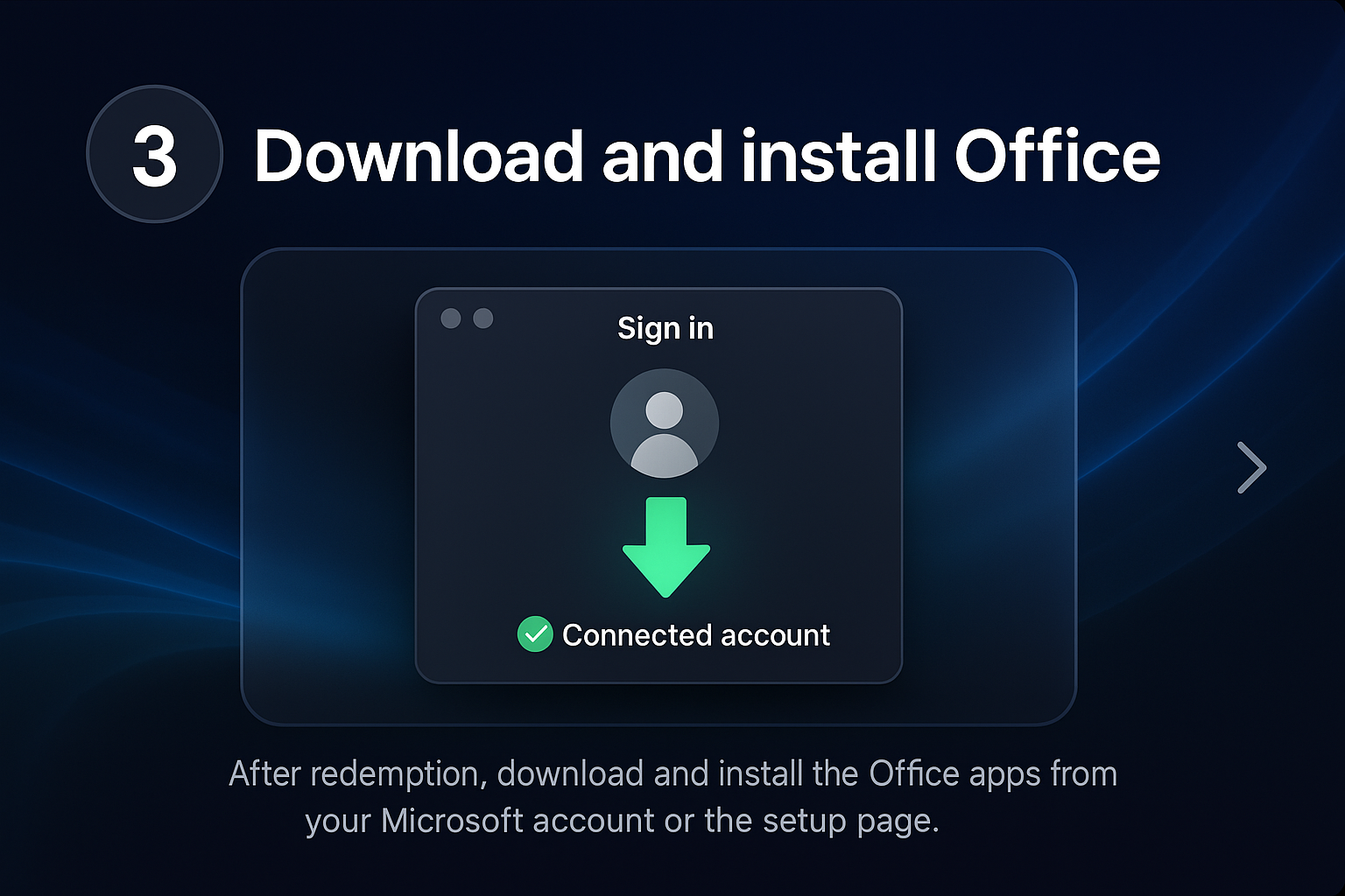 Download and install Office illustration