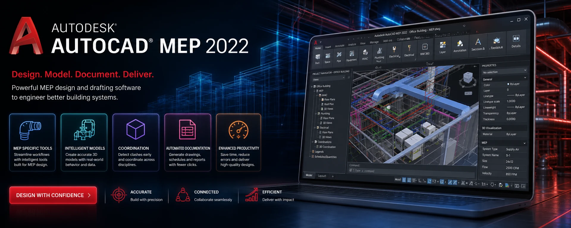 Autodesk AutoCAD MEP 2022 Lifetime License for Windows