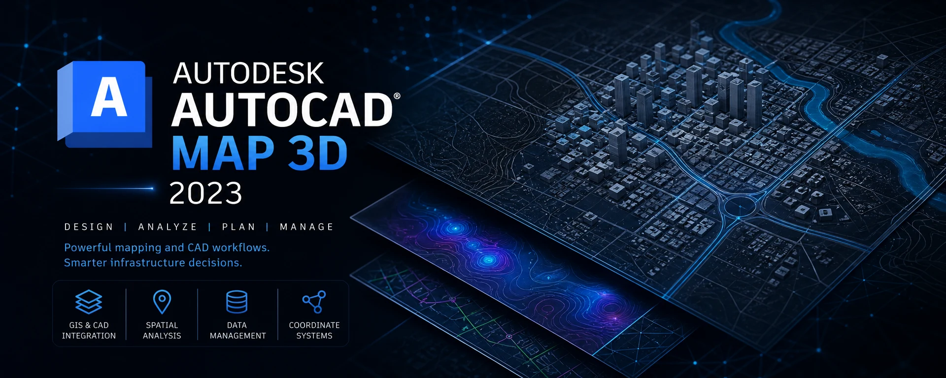 Autodesk AutoCAD Map 3D 2023 Lifetime License for Windows