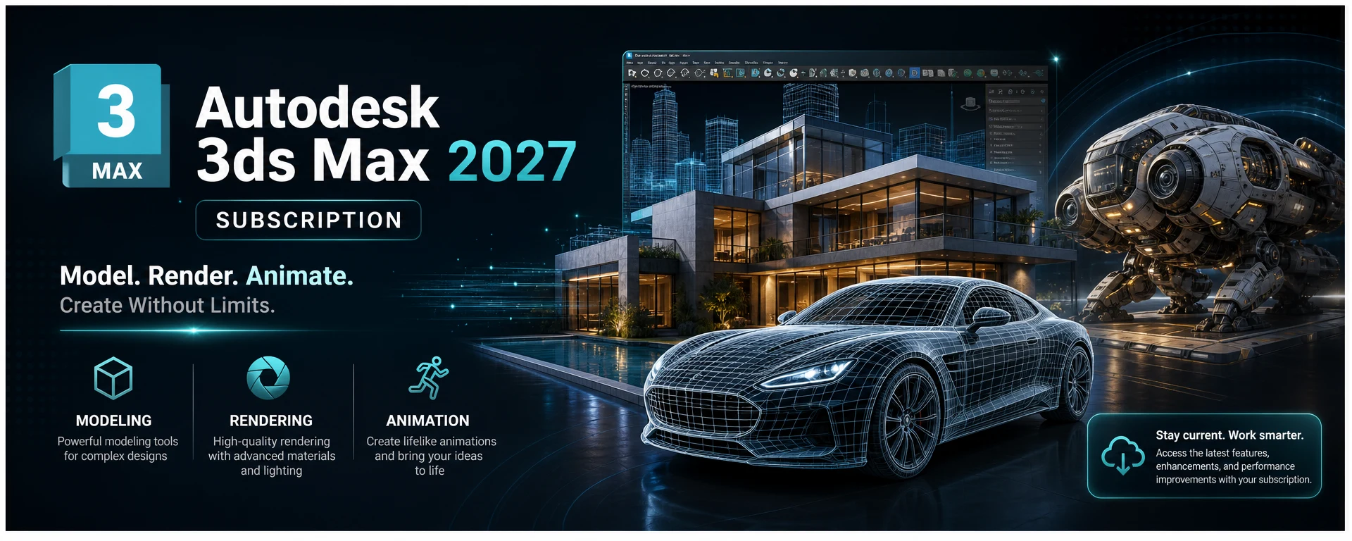 Autodesk 3ds Max 2027 Subscription Software