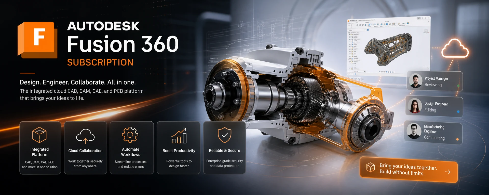 Autodesk Fusion 360 Subscription - Powerful 3D CAD Software