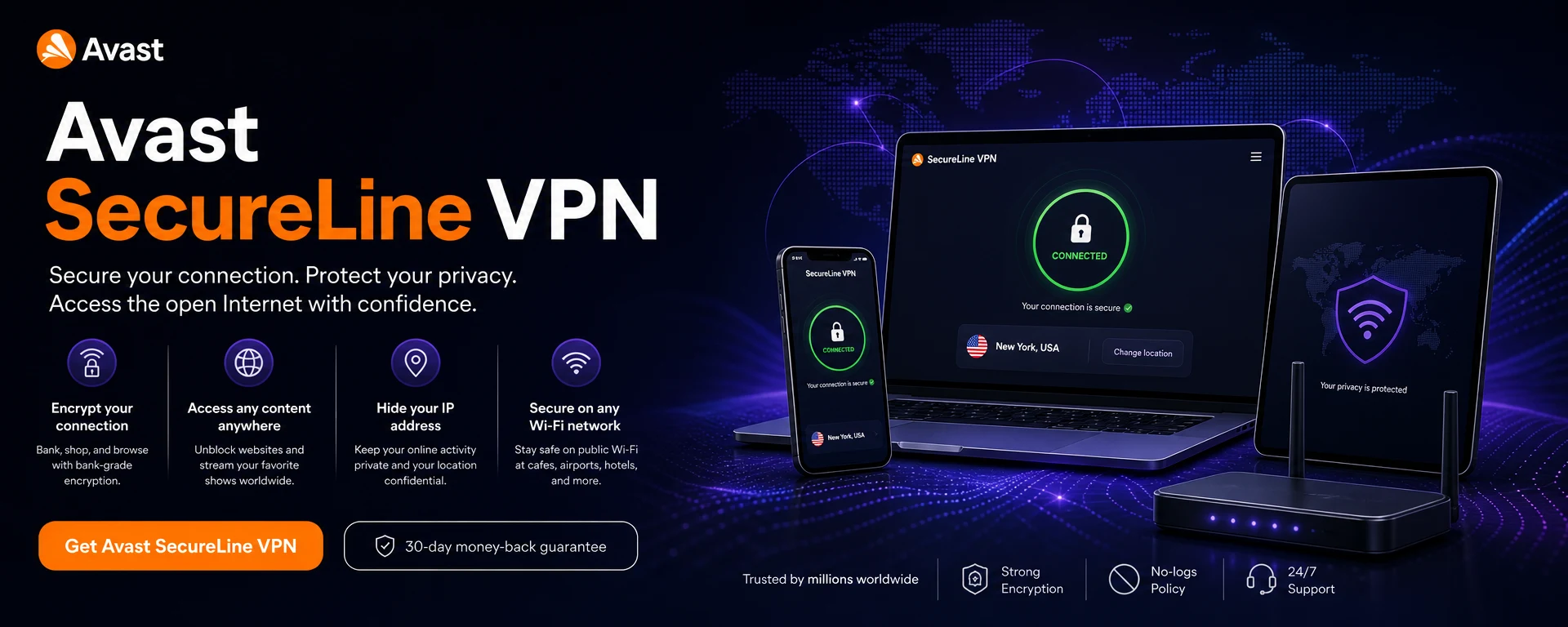 Avast SecureLine VPN 1 Year 10 PCs License
