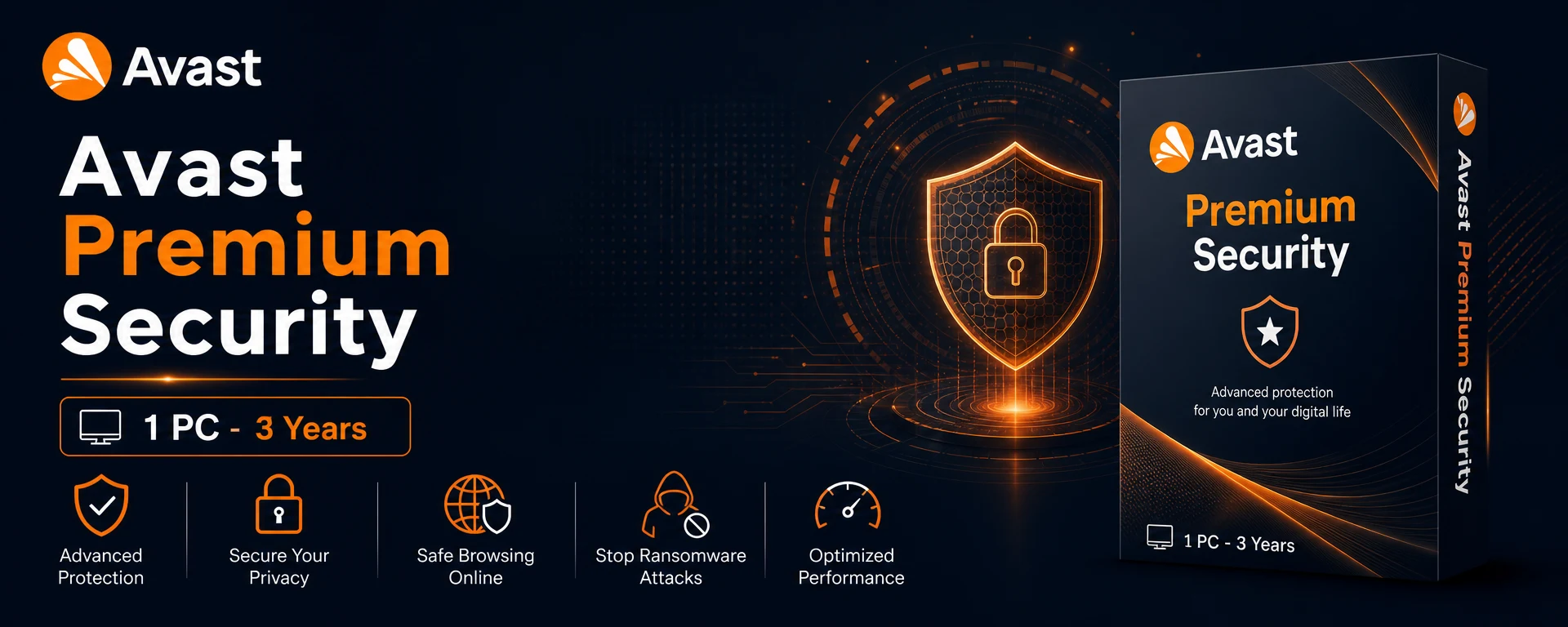 Avast Premium Security 1 PC 3 Years License