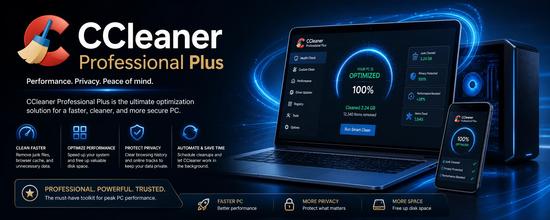 CCleaner Professional Plus 1 Year License for 3 PCs