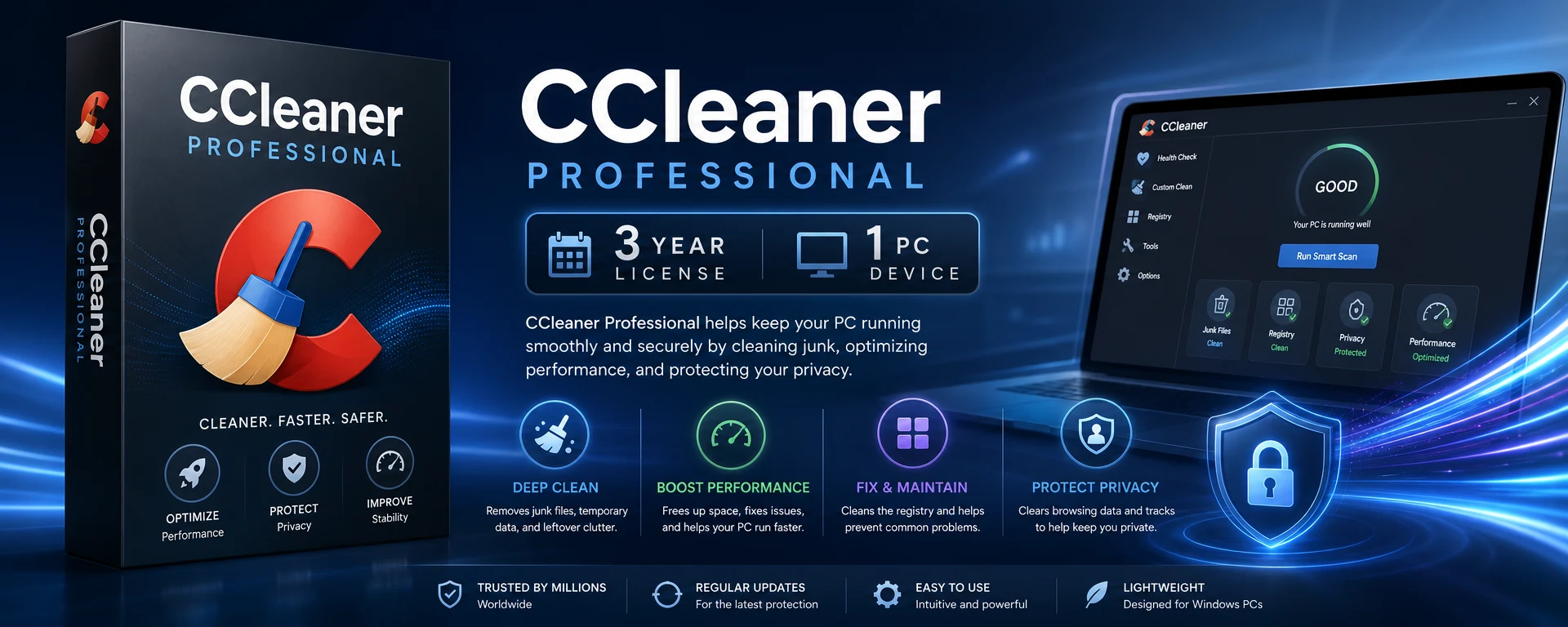 CCleaner Professional software box