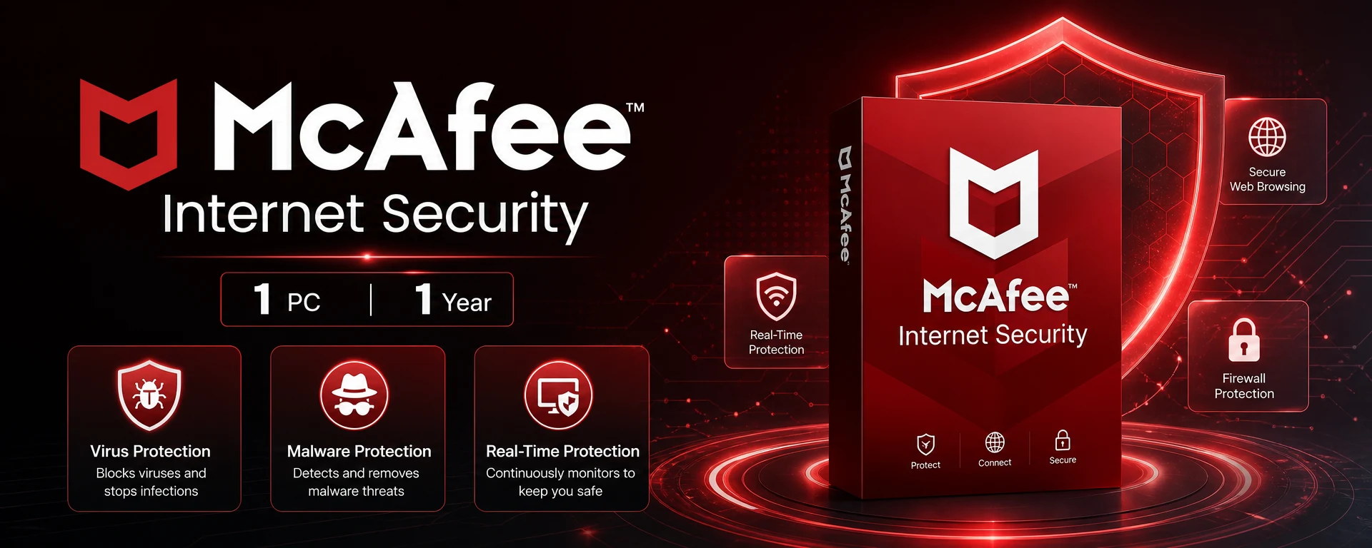 McAfee Internet Security 1 PC 1 Year