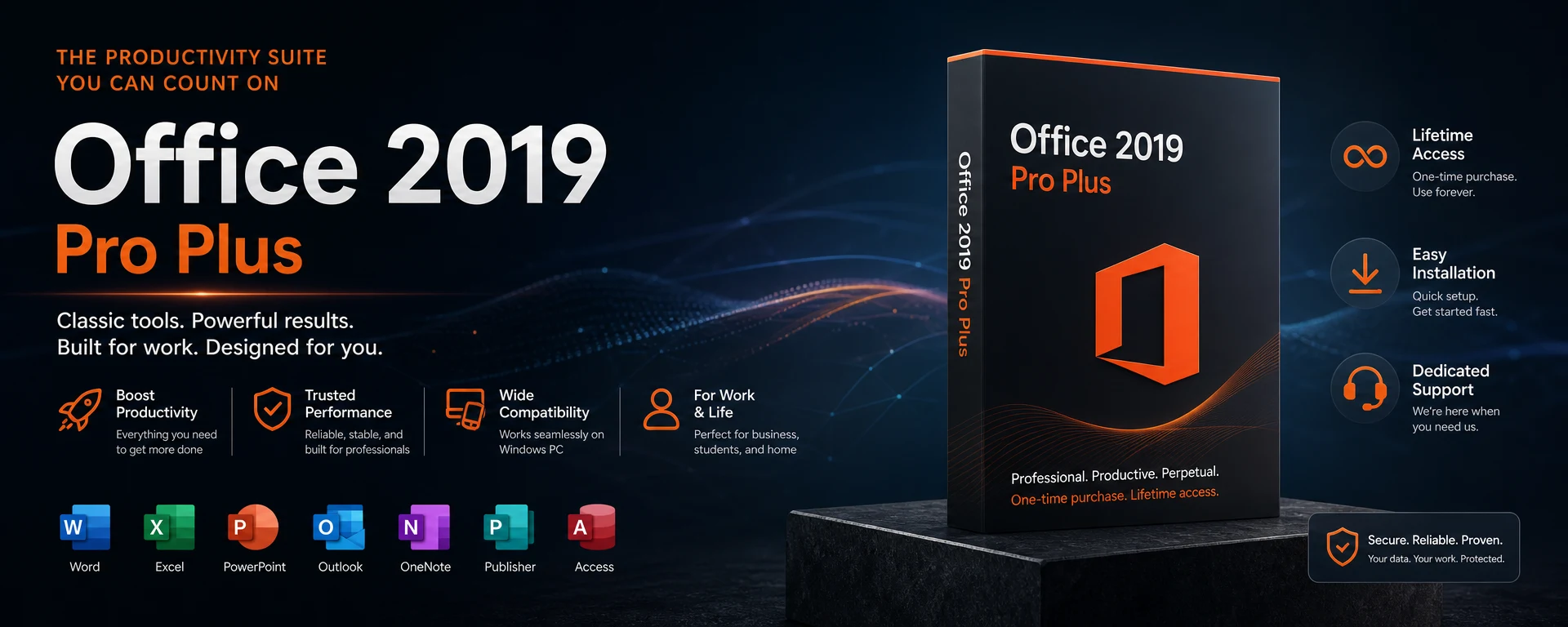 Microsoft Office 2019 Pro Plus for Windows 11 Pro - Lifetime License Key
