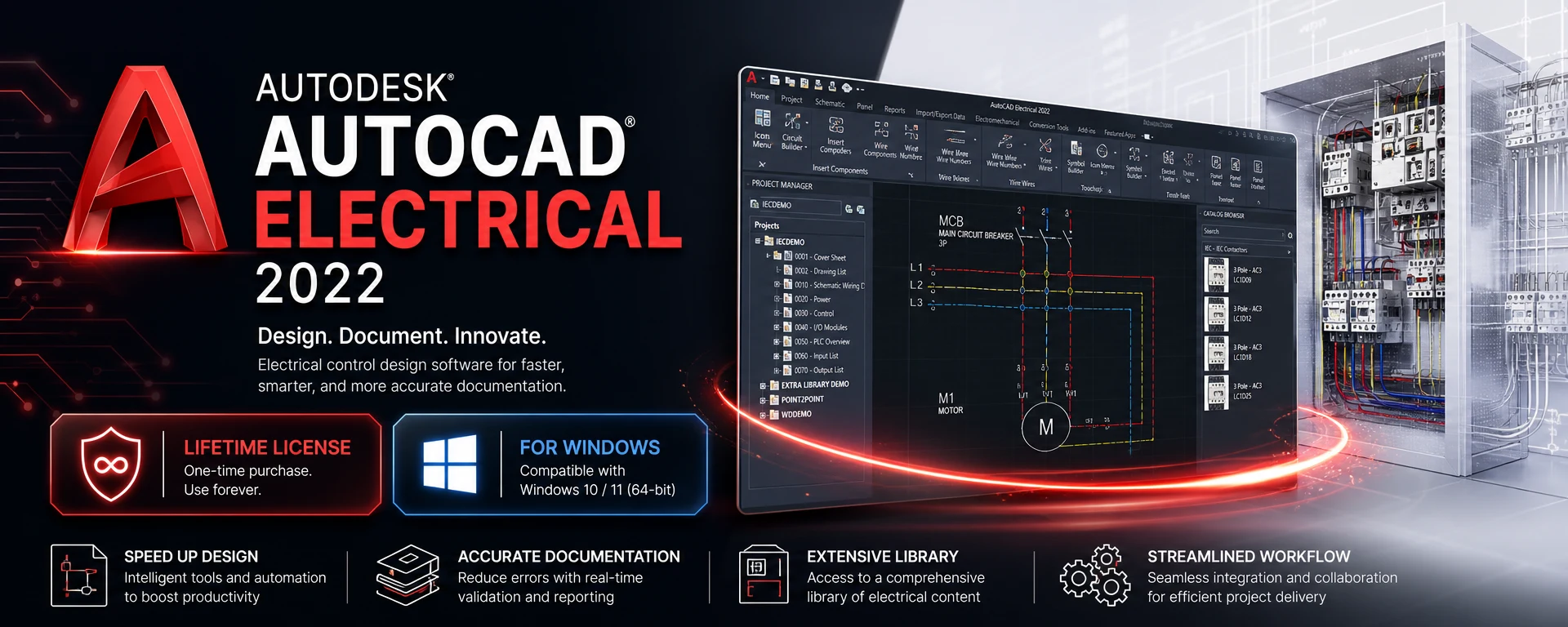 Autodesk AutoCAD Electrical 2022 Lifetime License for Windows