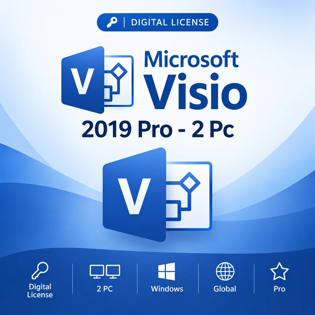 Microsoft Visio 2019 Pro - 2 Pc digital software product