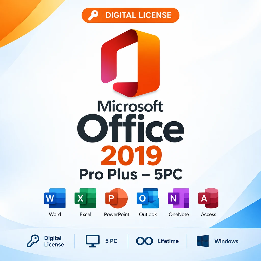 Microsoft Office 2019 Pro Plus – 5PC digital software product