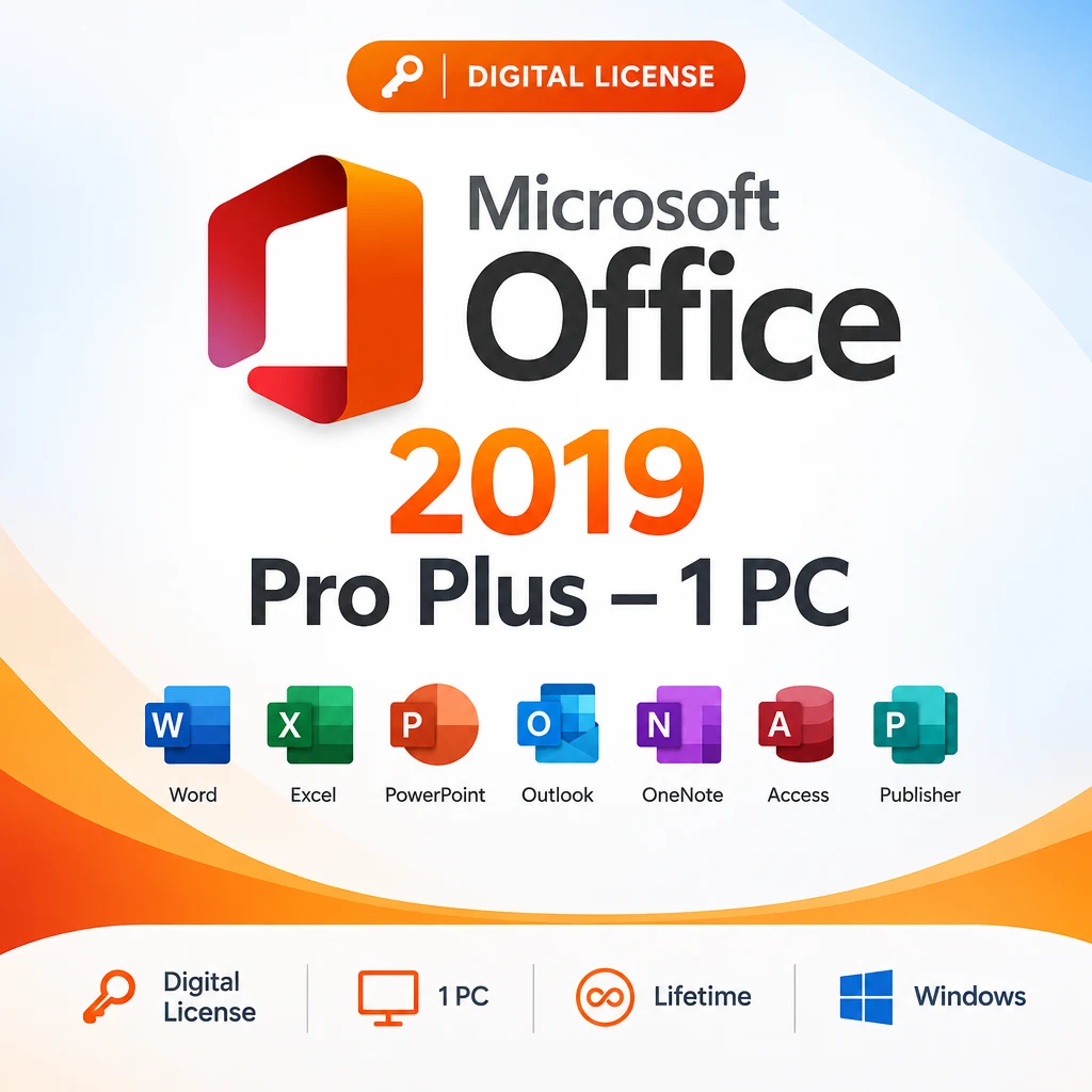 Microsoft Office 2019 Pro Plus – 1 PC digital software product