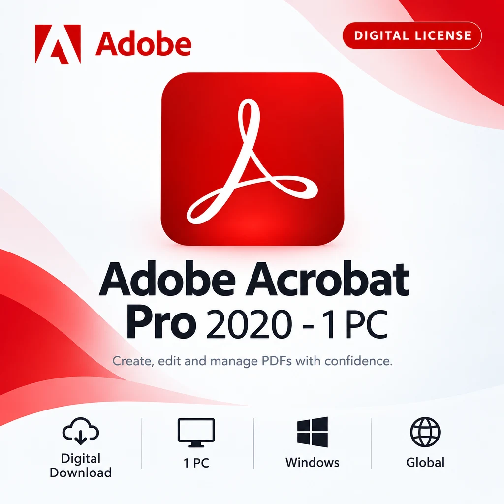 Adobe Acrobat Pro 2020 - 1 PC digital software product