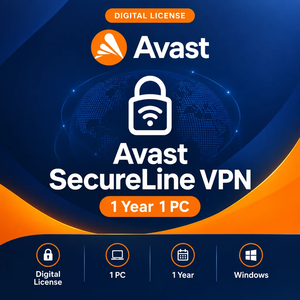 Avast SecureLine VPN 1 Year 1 PC digital software product
