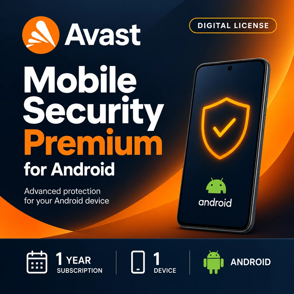 Avast Mobile Security Premium for Android 1 Year 1 Device digital software product