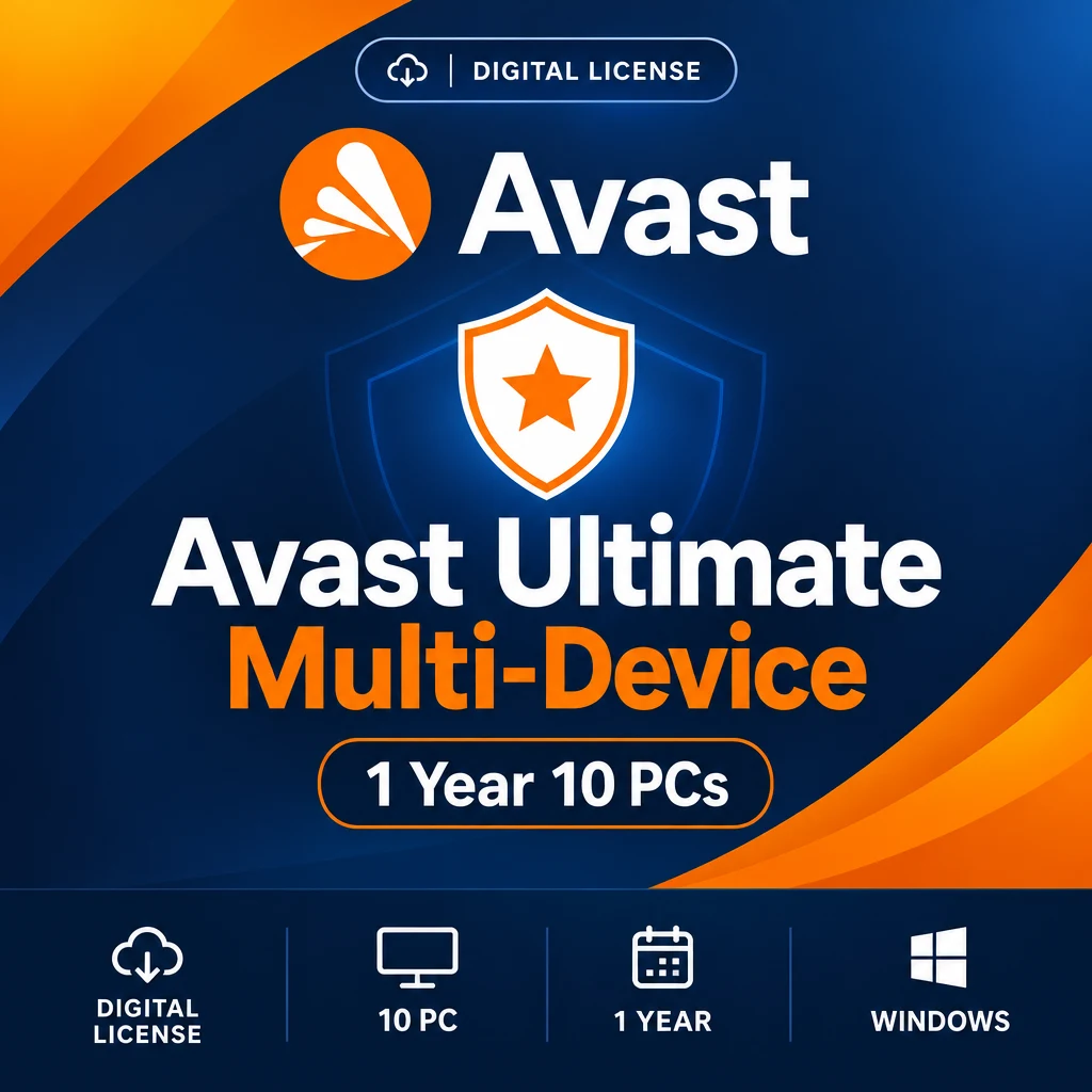 Avast Ultimate Multi-Device 1 Year 10 PCs digital software product