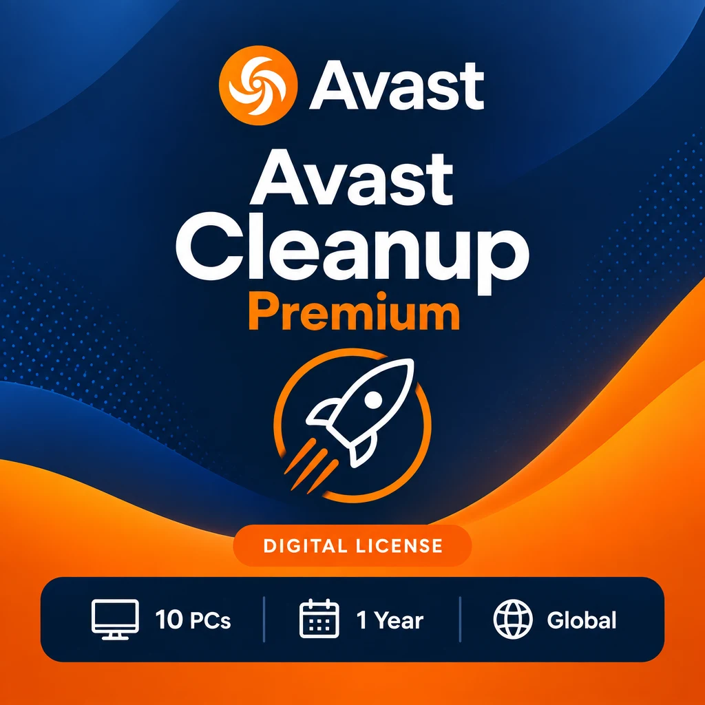 Avast Cleanup Premium 1 Year 10 PCs digital software product