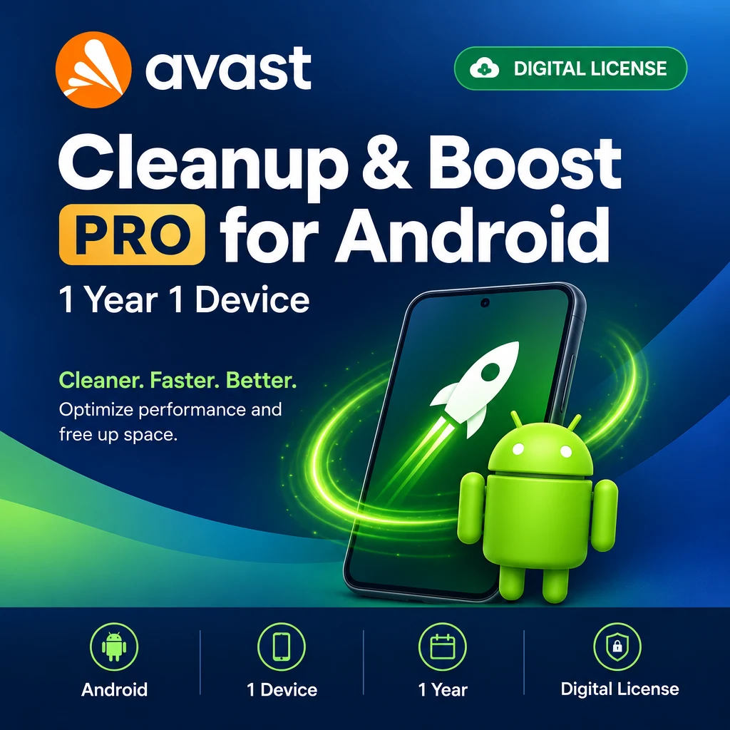 Avast Cleanup & Boost Pro for Android 1 Year 1 Device digital software product
