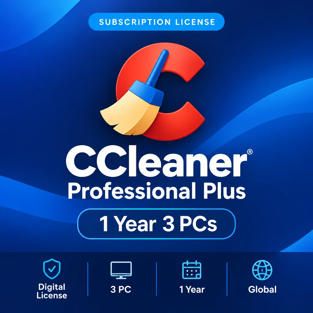 CCleaner Professional Plus 1 Year 3 PCs digital software product