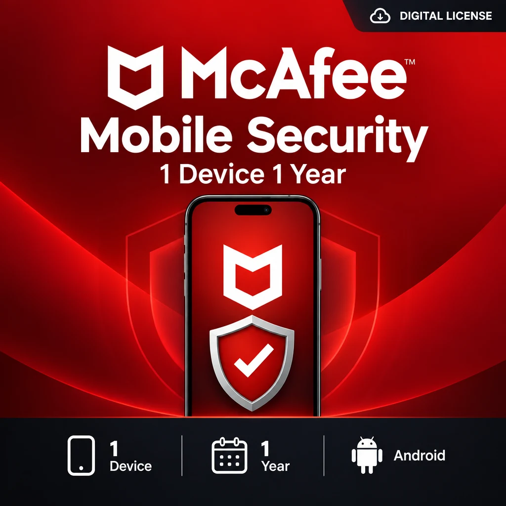 McAfee Mobile Security 1 Device 1 Year digital software product