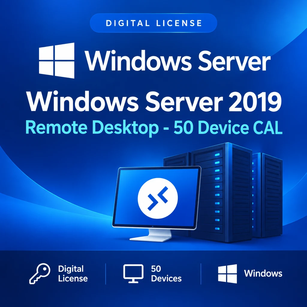 Windows Server 2019 Remote Desktop - 50 Device CAL digital software product