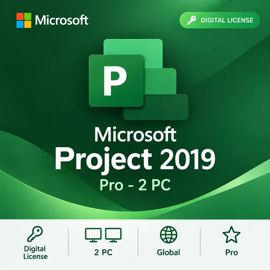 Microsoft Project 2019 Pro - 2 PC digital software product