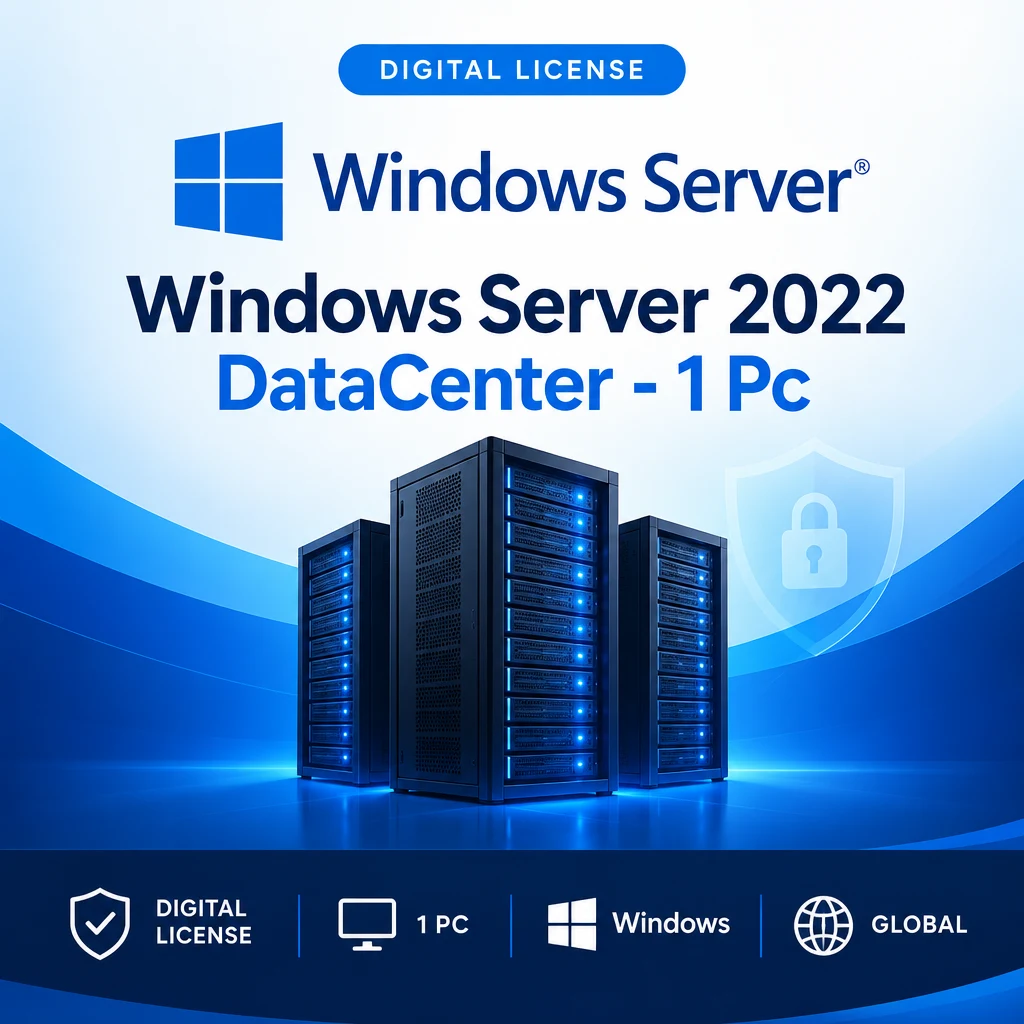 Windows Server 2022 DataCenter - 1 Pc digital software product